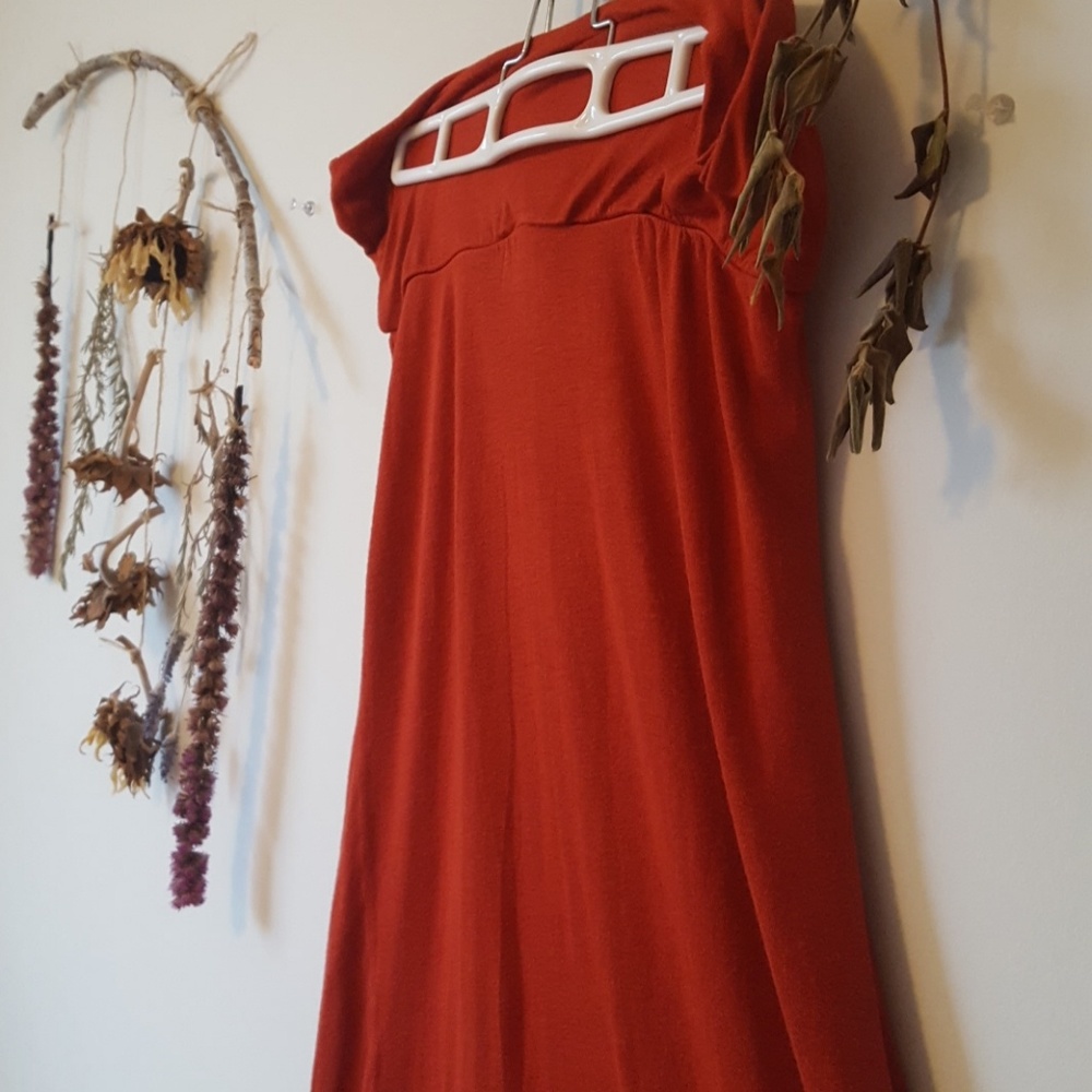 Burnt orange maxi skirt